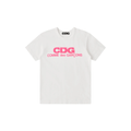CDG Pink Logo Tee White XL