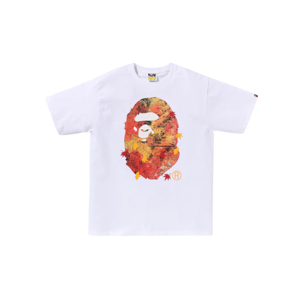 BAPE Ape Head Autumn Tee White L