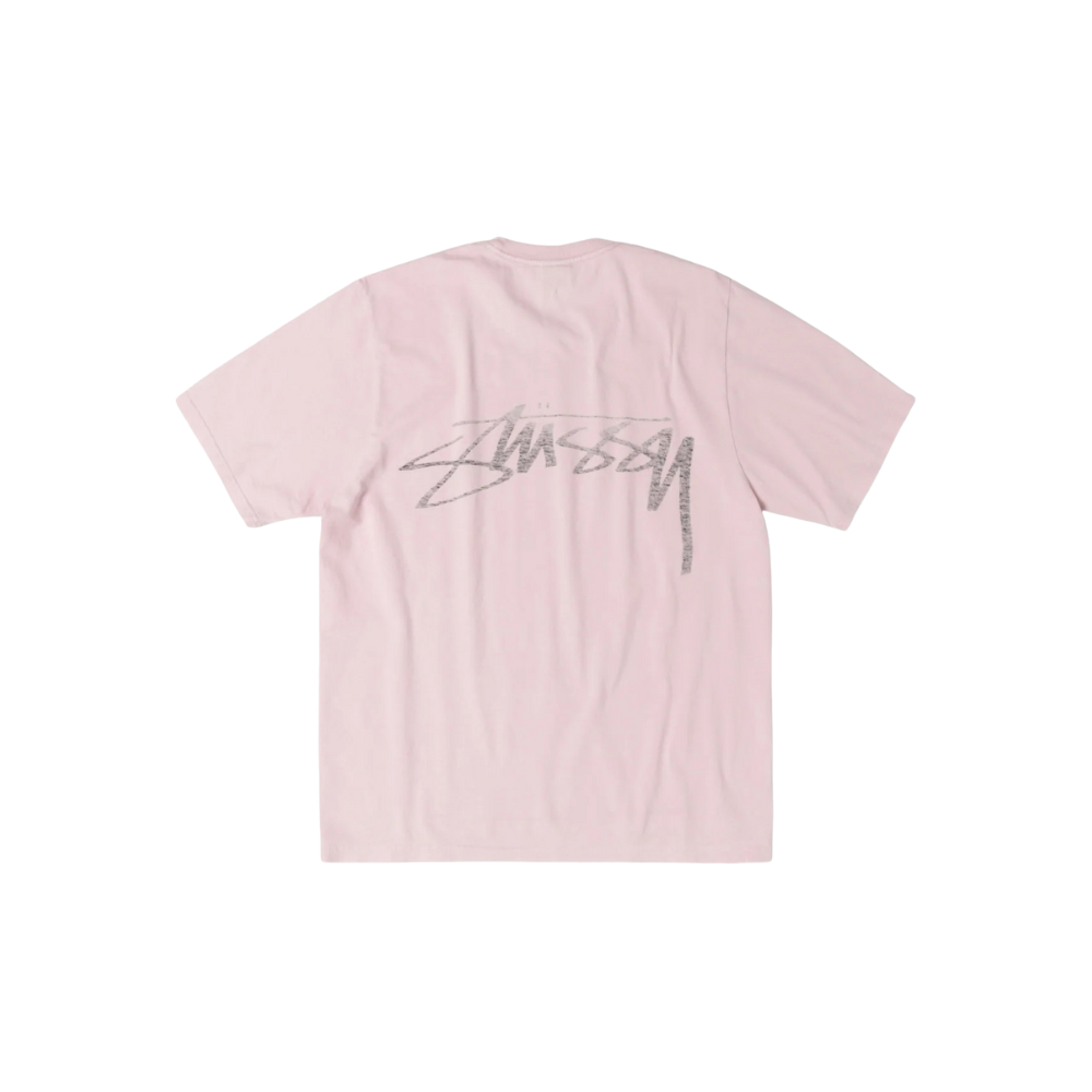 STUSSY SMOOTH REVERSE TEE PIGMENT DYED Pink L